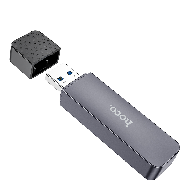 Переходник/Адаптер HOCO HB45 Spirit 2 в 1 USB3.0 (m) - TF/SD, черный фото