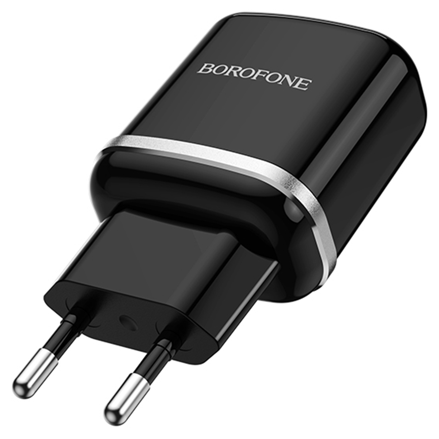 Сетевое зарядное устройство BOROFONE BA36A High speed 1xUSB, 3A, 18W, черный фото