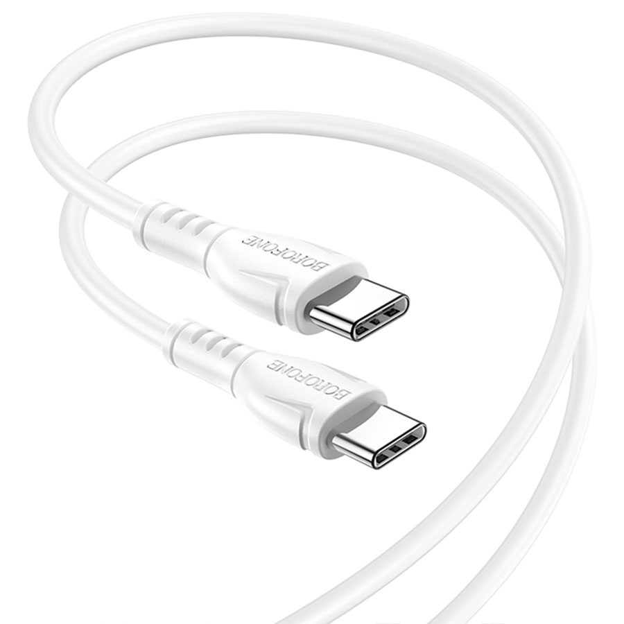 Кабель USB-C BOROFONE BX51 Triumph Type-C - Type-C, 3A, 60W, 1 м, белый фото