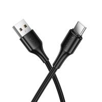 Кабель USB HOCO X120 Beneficio USB - Type-C, 3A, 1 м, черный фото
