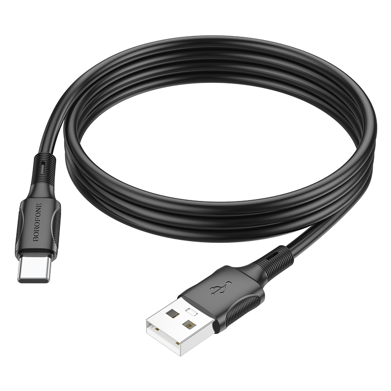 Кабель USB BOROFONE BX80 USB - Type-C, 3A, 1 м, черный фото