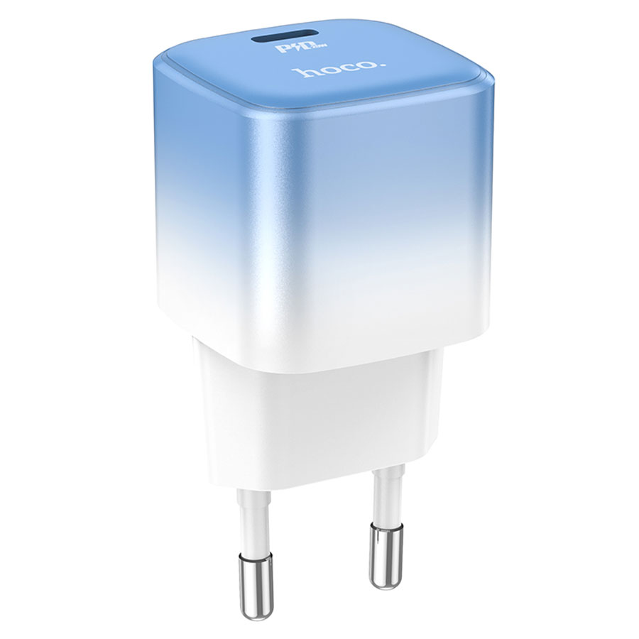 Сетевое зарядное устройство HOCO C101A 1xUSB-C, 3.0A, 20W, синий фото