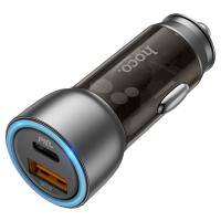 Автомобильное зарядное устройство HOCO NZ8 Sprinter, 1xUSB + 1xUSB-C, 43W, коричневый фото