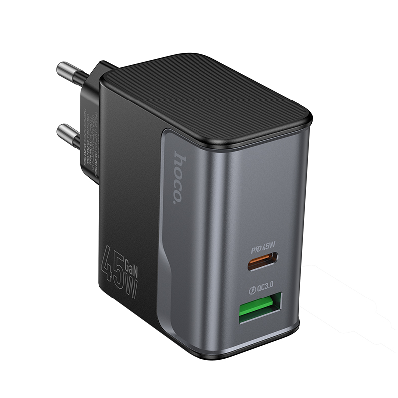 Сетевое зарядное устройство HOCO CS74A Star 1xUSB + 1xUSB-C, 45W, черный фото