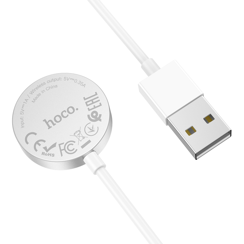 Зарядное устройство HOCO CW39 для Apple Watch с Кабелем USB, белый фото