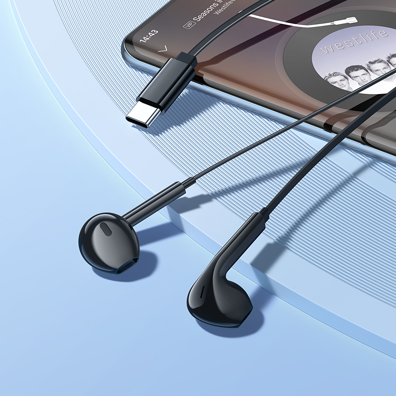 Проводные наушники BOROFONE BM99 Star, Type-C, 1.2 м, черный фото