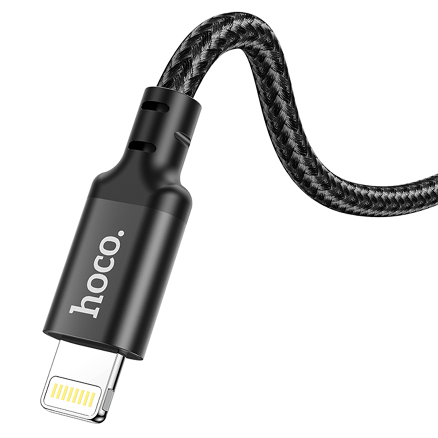 Кабель USB-C HOCO X14 Double speed Type-C - Lightning, 3A, 20W, 2 м, черный фото