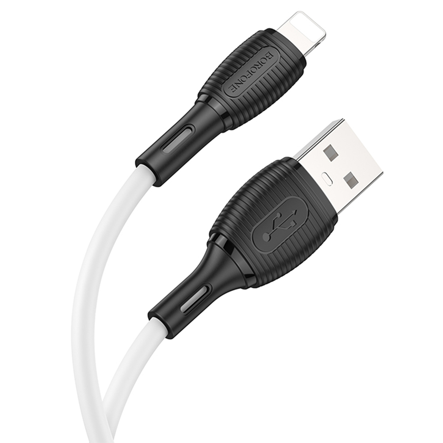 Кабель USB BOROFONE BX86 Advantage USB - Lightning, 2.4А, 1 м, белый фото
