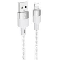 Кабель USB HOCO X99 Crystal junction USB - Lightning, 2.4А, 1 м, серый фото