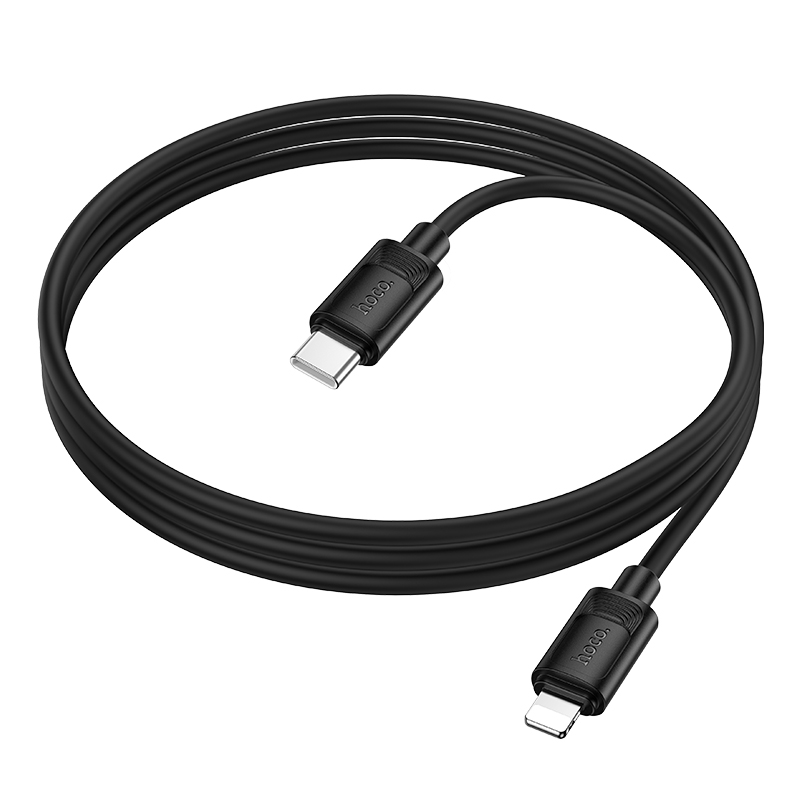 Кабель USB-C HOCO X122 Benefit Type-C - Lightning, 27W, 1 м, черный фото