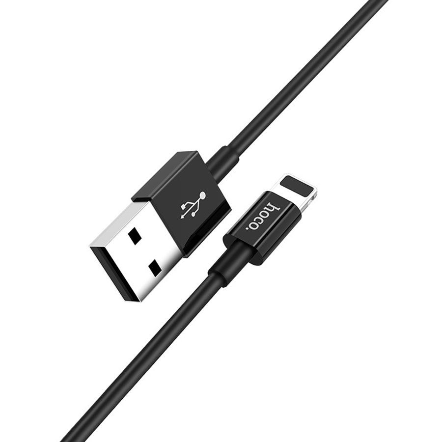 Кабель USB HOCO X23 Skilled USB - Lightning, 2.1А, 1 м, черный фото