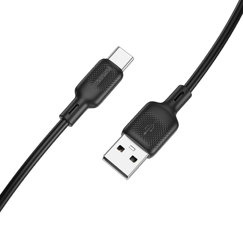Кабель USB BOROFONE BX113 Lenny USB - Type-C, 3A, 3 м, черный фото