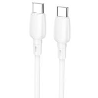 Кабель USB-C BOROFONE BX93 Super power Type-C - Type-C, 3A, 60W, 1 м, белый фото