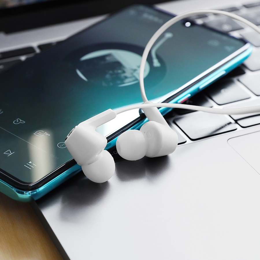 Проводные наушники BOROFONE BM37 Noble, Jack 3.5mm, 1.2 м, белый фото