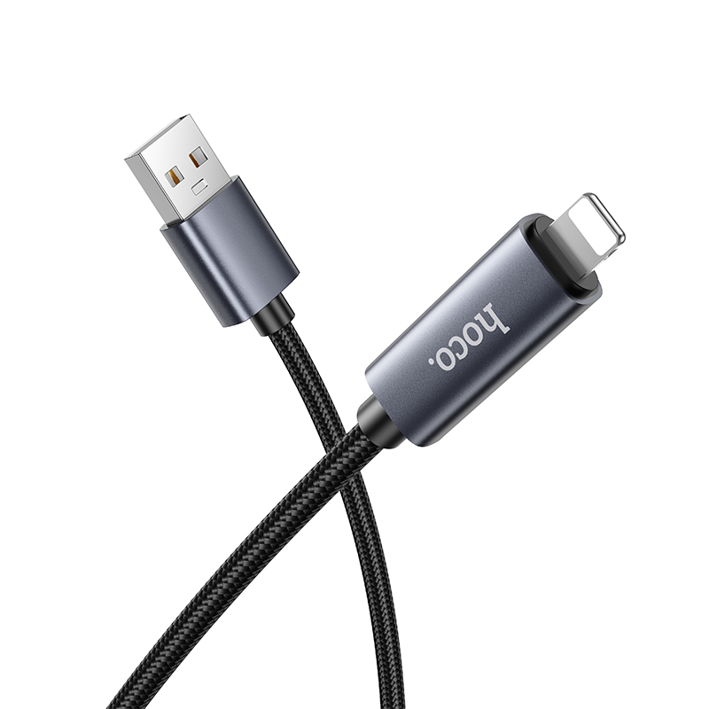 Кабель USB HOCO X112 Favor USB - Lightning, 2.4А, 1 м, черный фото