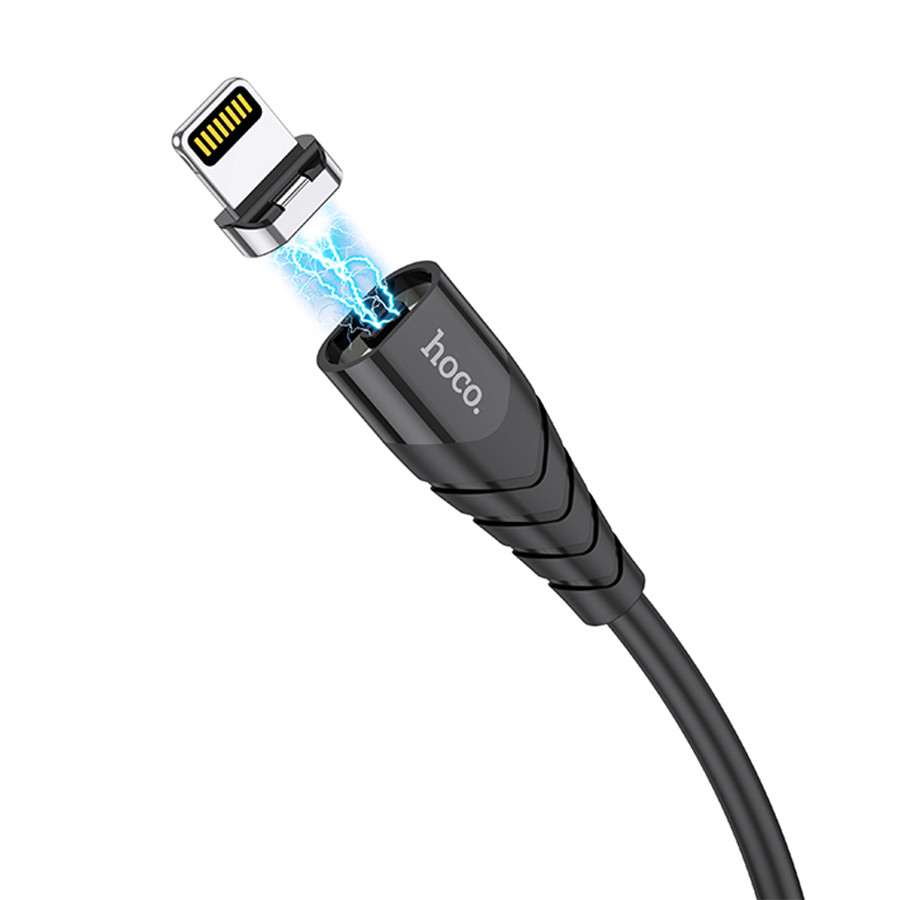 Кабель USB HOCO X63 Racer USB - Lightning магнитный, 2.4А, 1 м, черный фото