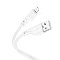Кабель USB HOCO X97 Crystal USB - Lightning, 2.4А, 1 м, белый фото