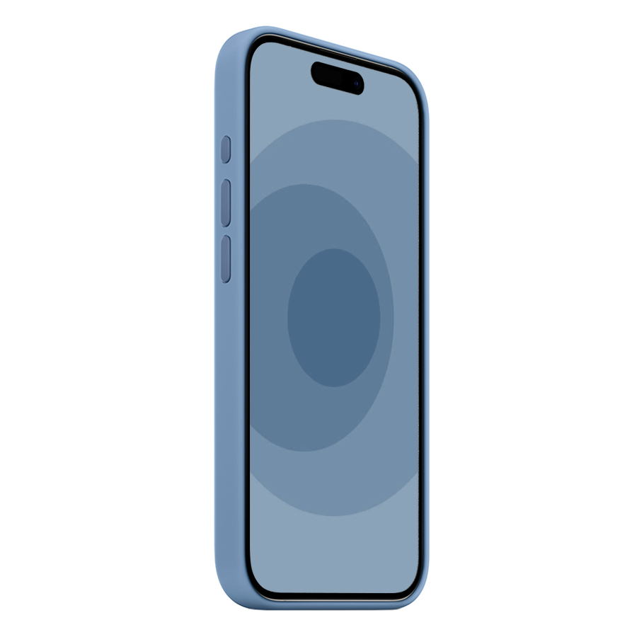 Чехол Silicone Case with MagSafe и Анимация цвета для iPhone 15 Pro 6.1", облачно-синий Winter Blue (4) фото