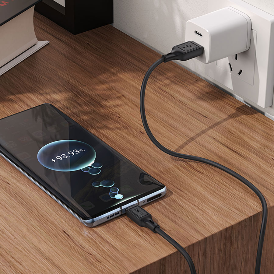 Кабель USB HOCO X90 Cool USB - Type-C, 2.4А, 1 м, черный фото
