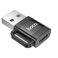 Переходник/Адаптер HOCO UA31D USB (m) - Type-C (f), черный фото