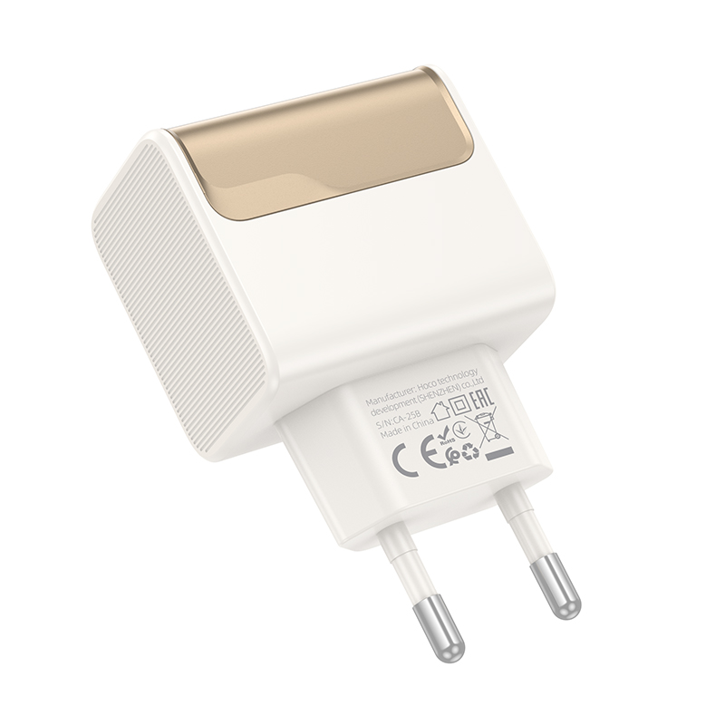 Сетевое зарядное устройство HOCO CS71A Star 1xUSB + 1xUSB-C, 3A, 20W, белый фото