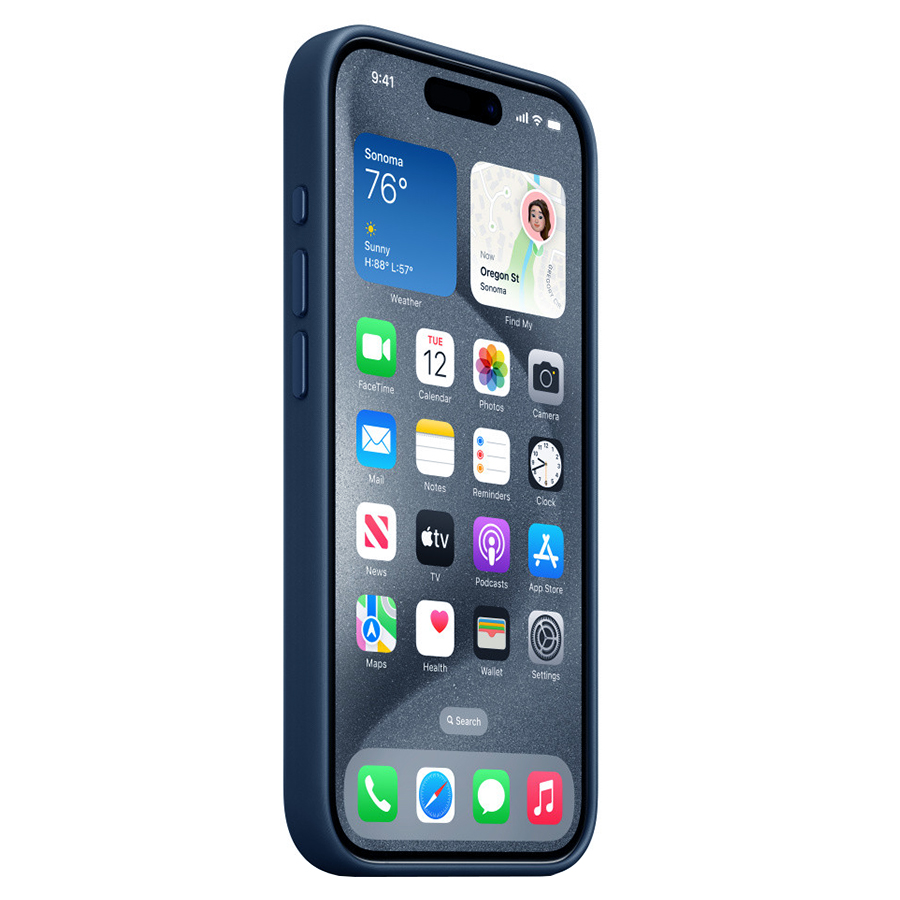 Чехол Finewoven Case With MagSafe и Анимация цвета для iPhone 15 Pro 6.1", Тихоокеанский синий (2) фото