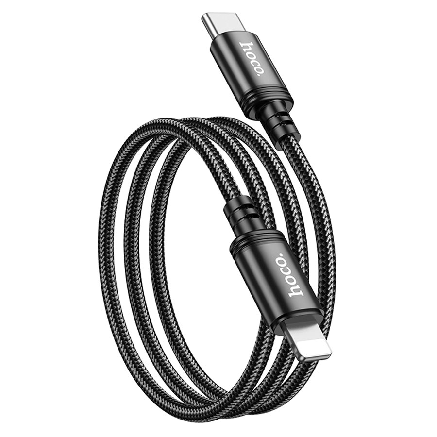 Кабель USB-C HOCO X89 Wind Type-C - Lightning, 20W, 1 м, черный фото
