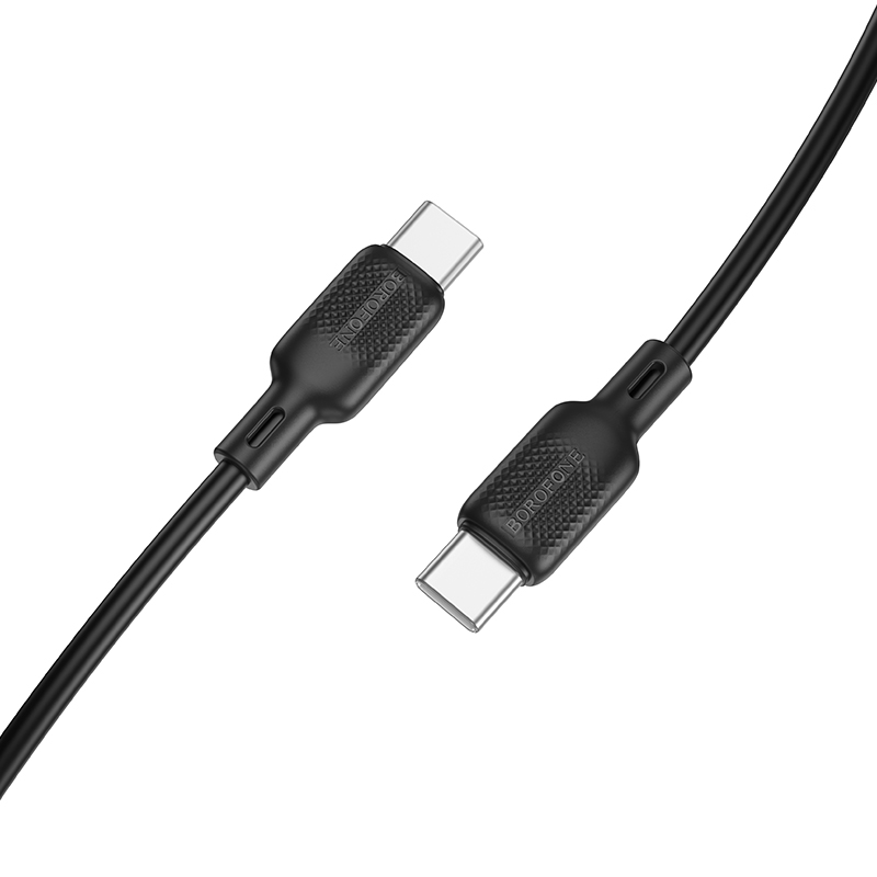 Кабель USB-C BOROFONE BX113 Lenny Type-C - Type-C, 3A, 60W, 2 м, черный фото