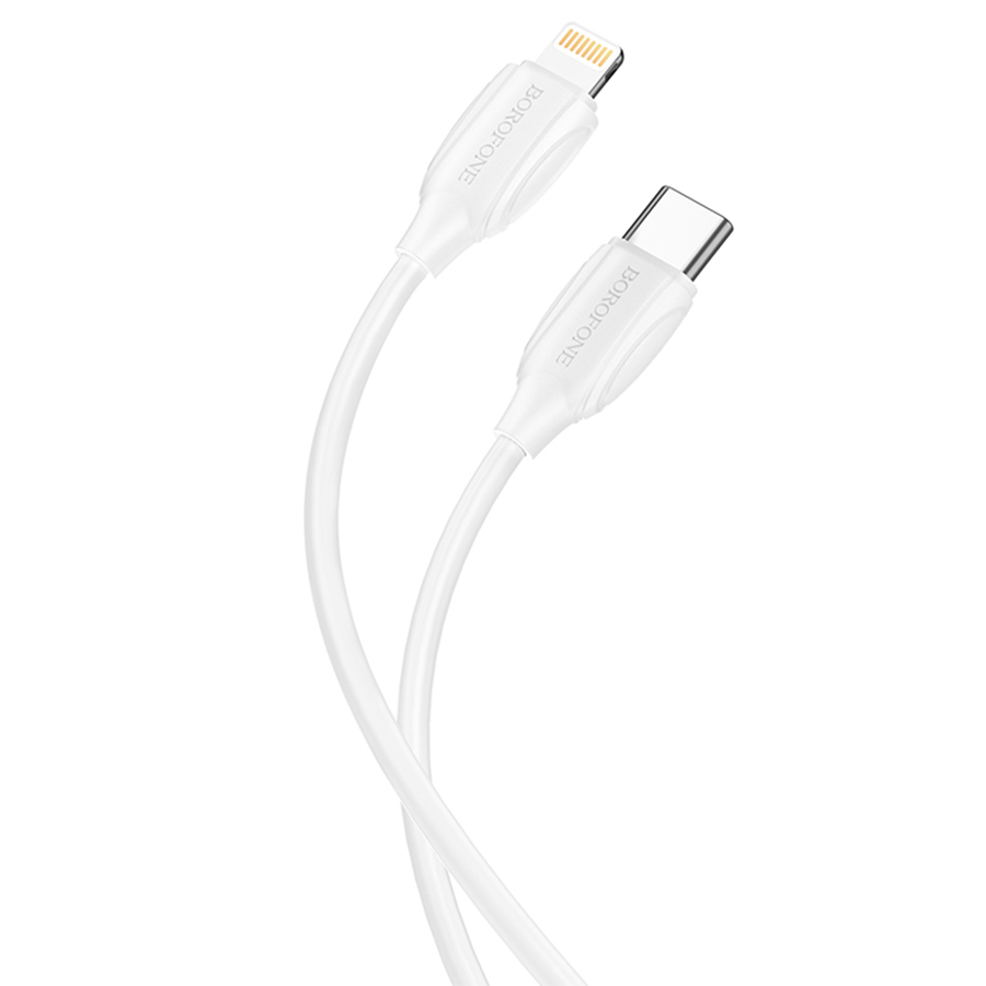 Кабель USB-C BOROFONE BX19 Benefit Type-C - Lightning, 20W, 3 м, белый фото