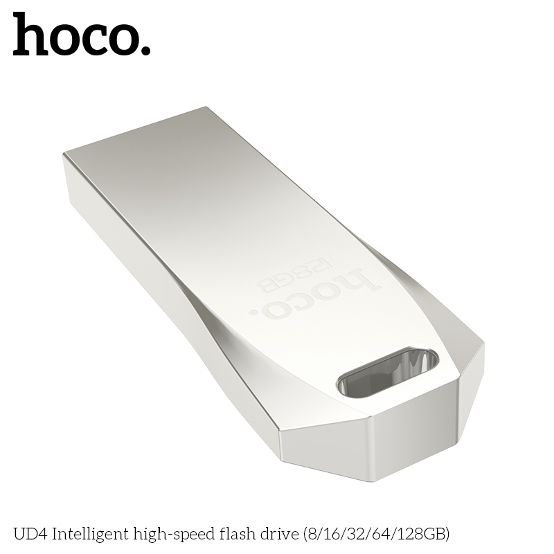 USB флеш-накопитель HOCO UD4, USB 2.0, 128GB, серебристый фото