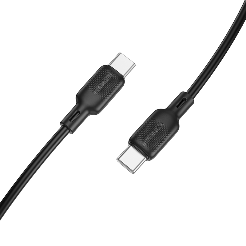 Кабель USB-C BOROFONE BX113 Lenny Type-C - Type-C, 3A, 60W, 1 м, черный фото