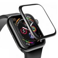 Защитное стекло COTEetCI 4D для Apple Watch 6, Full Glue 3D, 44mm, прозрачный+черная рамка фото