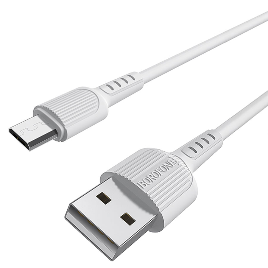 Кабель USB BOROFONE BX16 Easy USB - MicroUSB, 2А, 1 м, белый фото