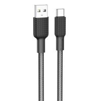 Кабель USB HOCO X69 Jaeger USB - Type-C, 3A, 60W, 1 м, черный+белый фото