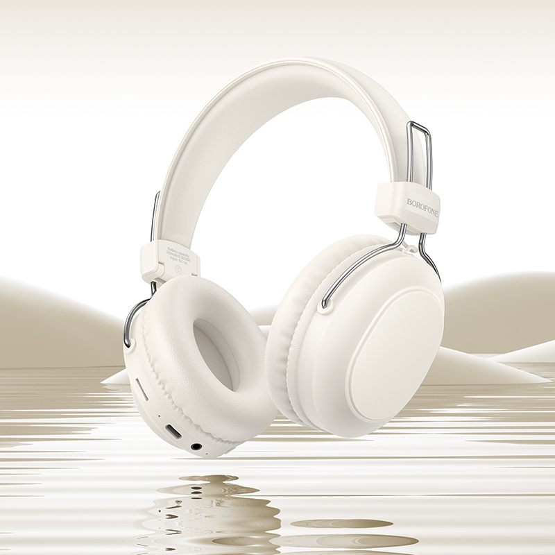 Беспроводные наушники накладные BOROFONE BO33 Melody, Bluetooth, белый фото