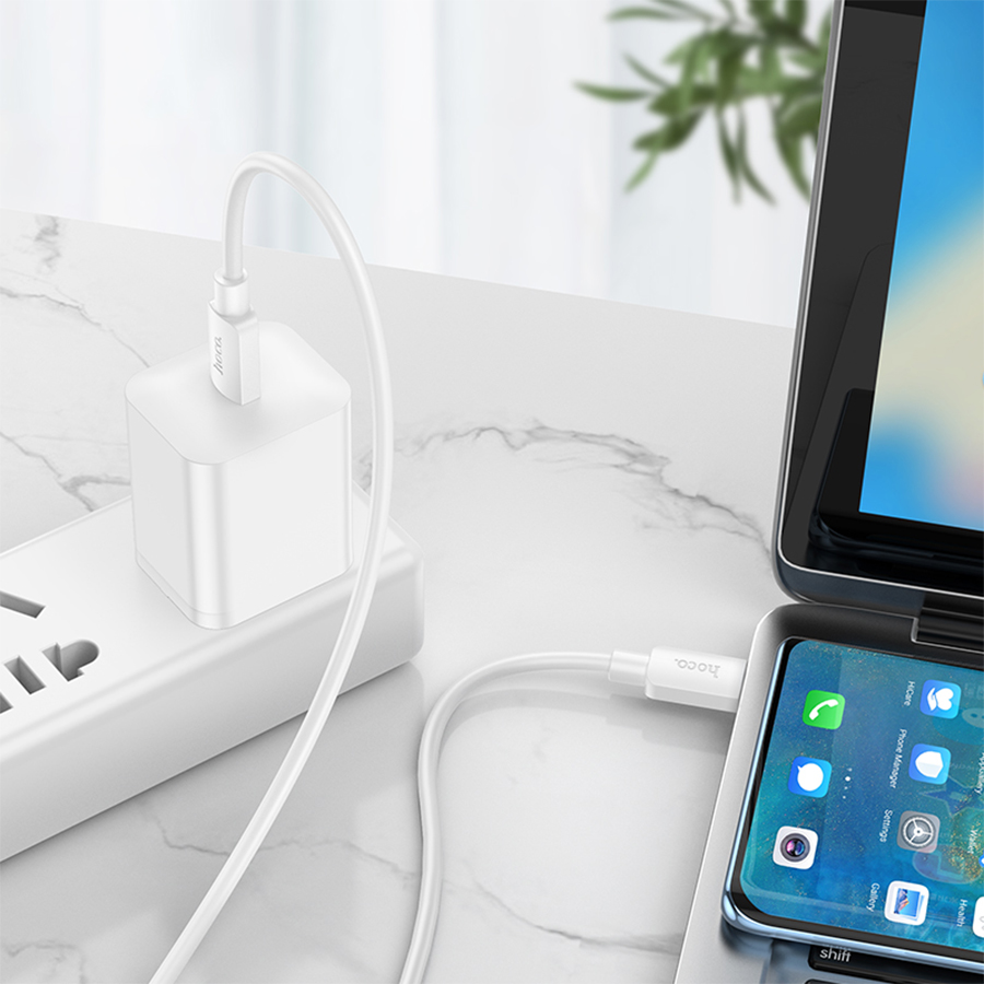 Кабель USB-C HOCO X96 Hyper Type-C - Type-C, 3A, 60W, 1 м, белый фото