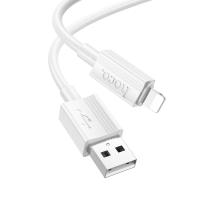 Кабель USB HOCO X107 Favor USB - Lightning, 2.4А, 1 м, белый фото