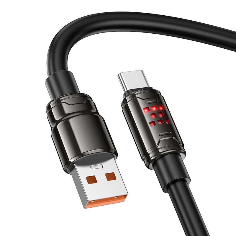 Кабель USB HOCO U143 Joy USB - Type-C, 5A, 1.2 м, черный фото