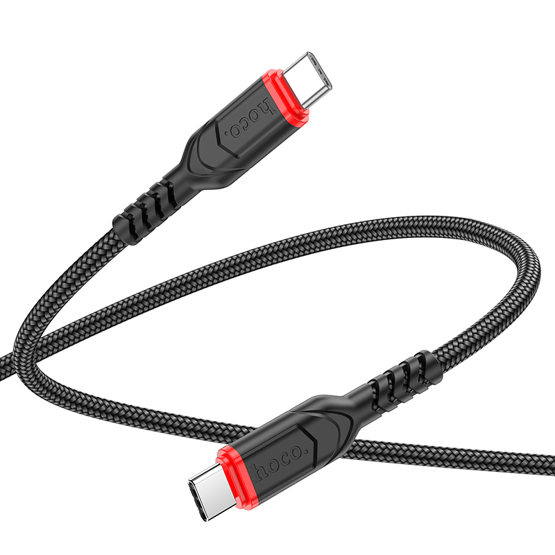 Кабель USB-C HOCO X59 Victory Type-C - Type-C, 3A, 60W, 3 м, черный фото
