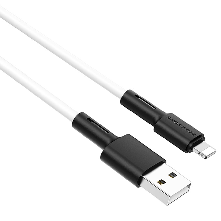 Кабель USB BOROFONE BX31 Silicone USB - Lightning, 5A, 1 м, белый фото