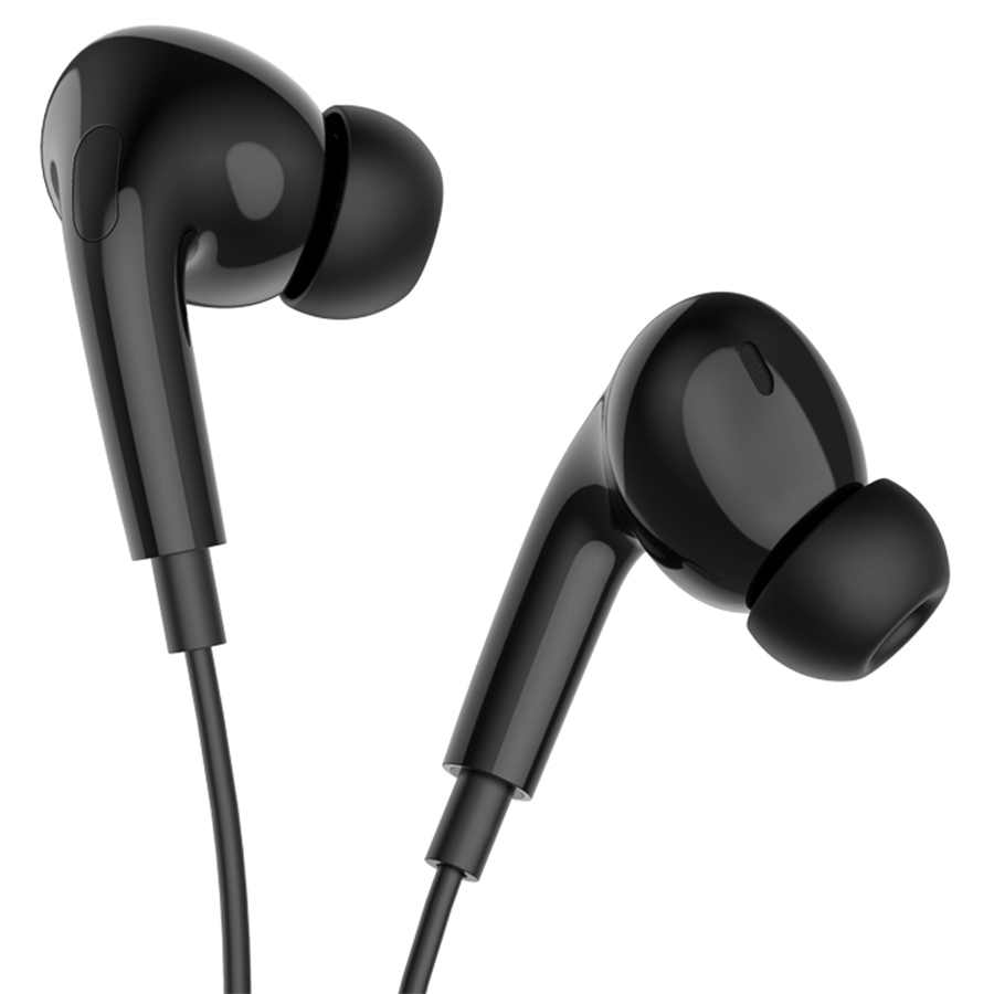 Проводные наушники HOCO M101 Pro Crystal, Jack 3.5mm, 1.2 м, черный фото