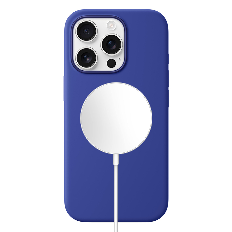 Чехол Silicone Case with MagSafe и Анимация цвета для iPhone 16 Pro (6.3"), синий (6) фото