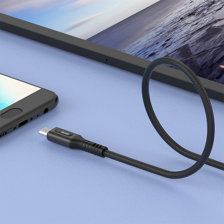 Кабель USB HOCO U79 Admirable USB - MicroUSB, 2.4А, 1.2 м, черный оптом недорого с доставкой Кабель USB HOCO U79 Admirable USB - MicroUSB, 2.4А, 1.2 м, черный фото