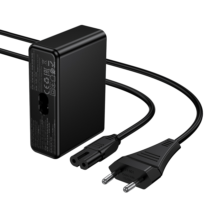 Сетевое зарядное устройство HOCO C152A Modern 1xUSB + 5xUSB-C, 3A, 70W, черный фото