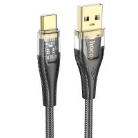 Кабель USB HOCO U121 Gold USB - Type-C, 3A, 1.2 м, черный фото