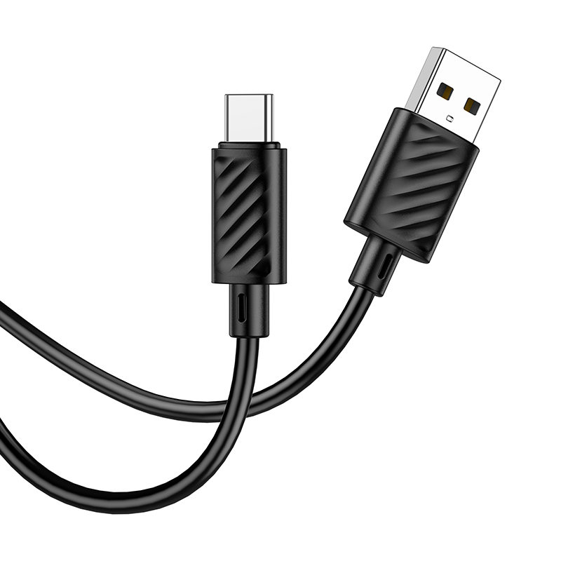 Кабель USB HOCO X88 Gratified USB - Type-C, 3A, 2 м, черный фото