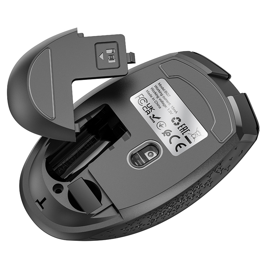 Мышь беспроводная BOROFONE BG7 Platinum, Bluetooth, черный
