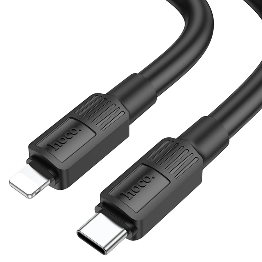 Кабель USB-C HOCO X84 Solid Type-C - Lightning, 2.4А, 20W, 1 м, черный оптом недорого с доставкой Кабель USB-C HOCO X84 Solid Type-C - Lightning, 2.4А, 20W, 1 м, черный фото