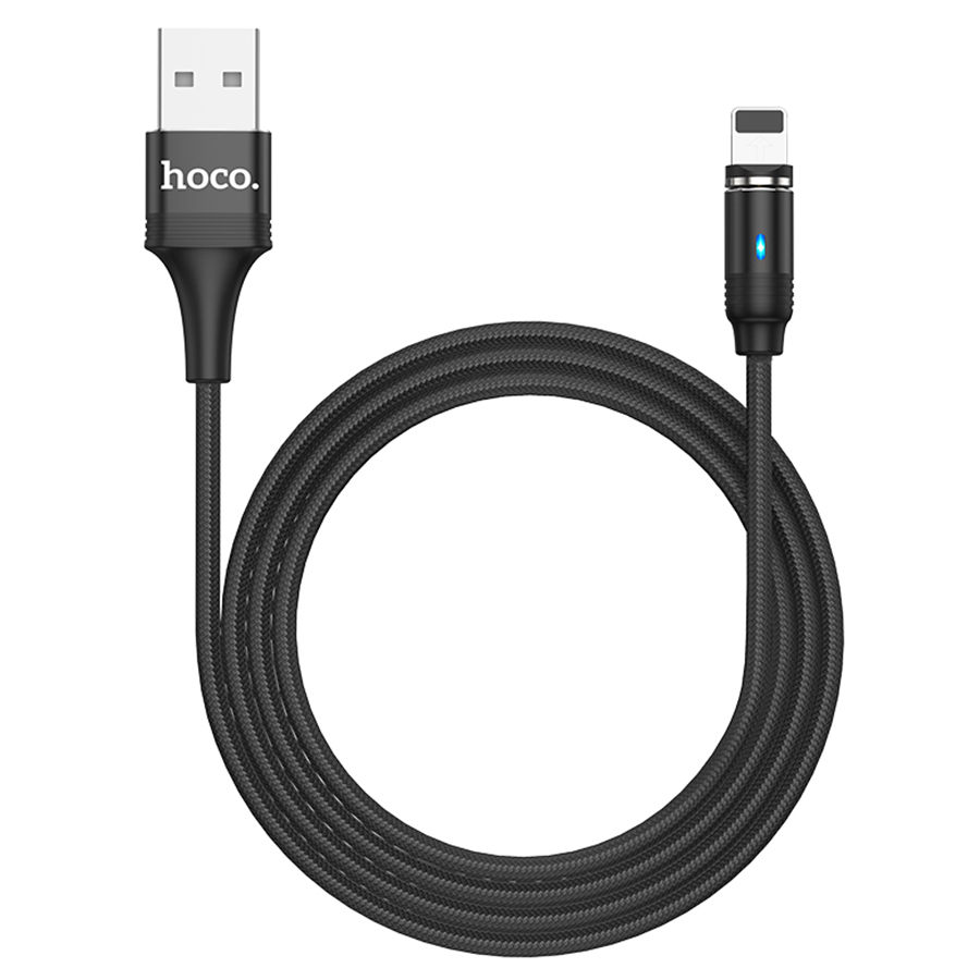 Кабель USB HOCO U76 Fresh magnetic USB - Lightning магнитный, 2А, 1.2 м, черный оптом недорого с доставкой Кабель USB HOCO U76 Fresh magnetic USB - Lightning магнитный, 2А, 1.2 м, черный фото