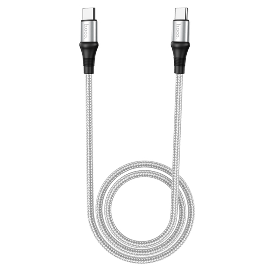 Кабель USB-C HOCO X50 Exquisito Type-C - Type-C, 5A, 1 м, серый фото